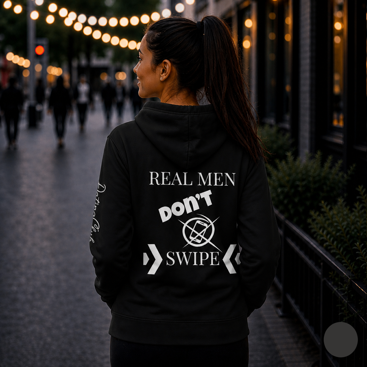 Real men don't swipe - Basic Hoodie (Dark Edition)
