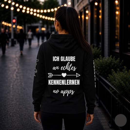 Ich glaube an echtes Kennenlernen - Basic Hoodie (Dark Edition)
