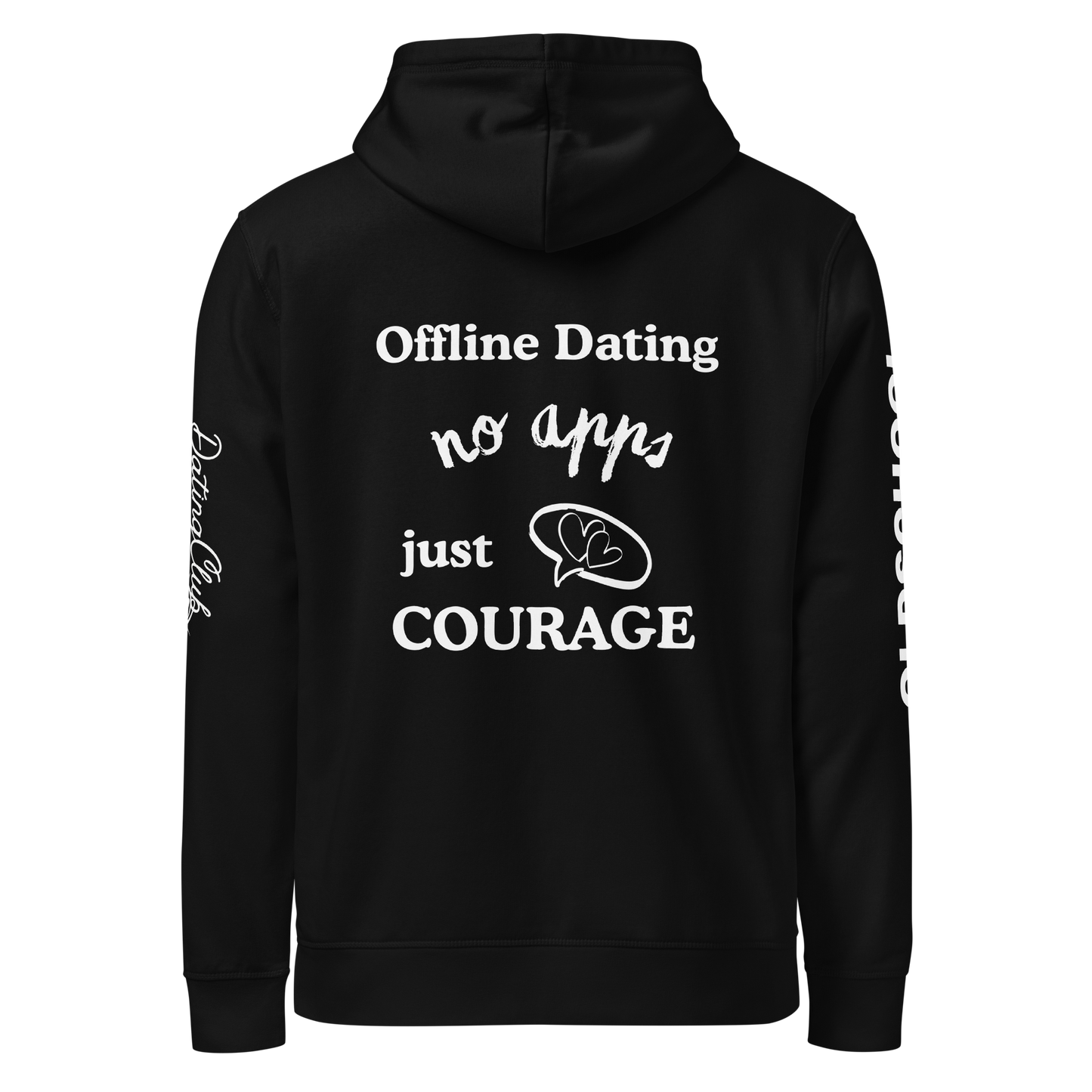 Offline Dating no apps just courage - Basic Hoodie (Dark Edition)