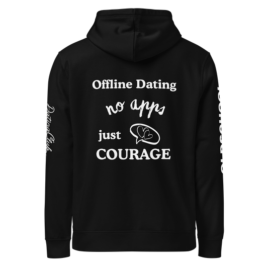 Offline Dating no apps just courage - Basic Hoodie (Dark Edition)
