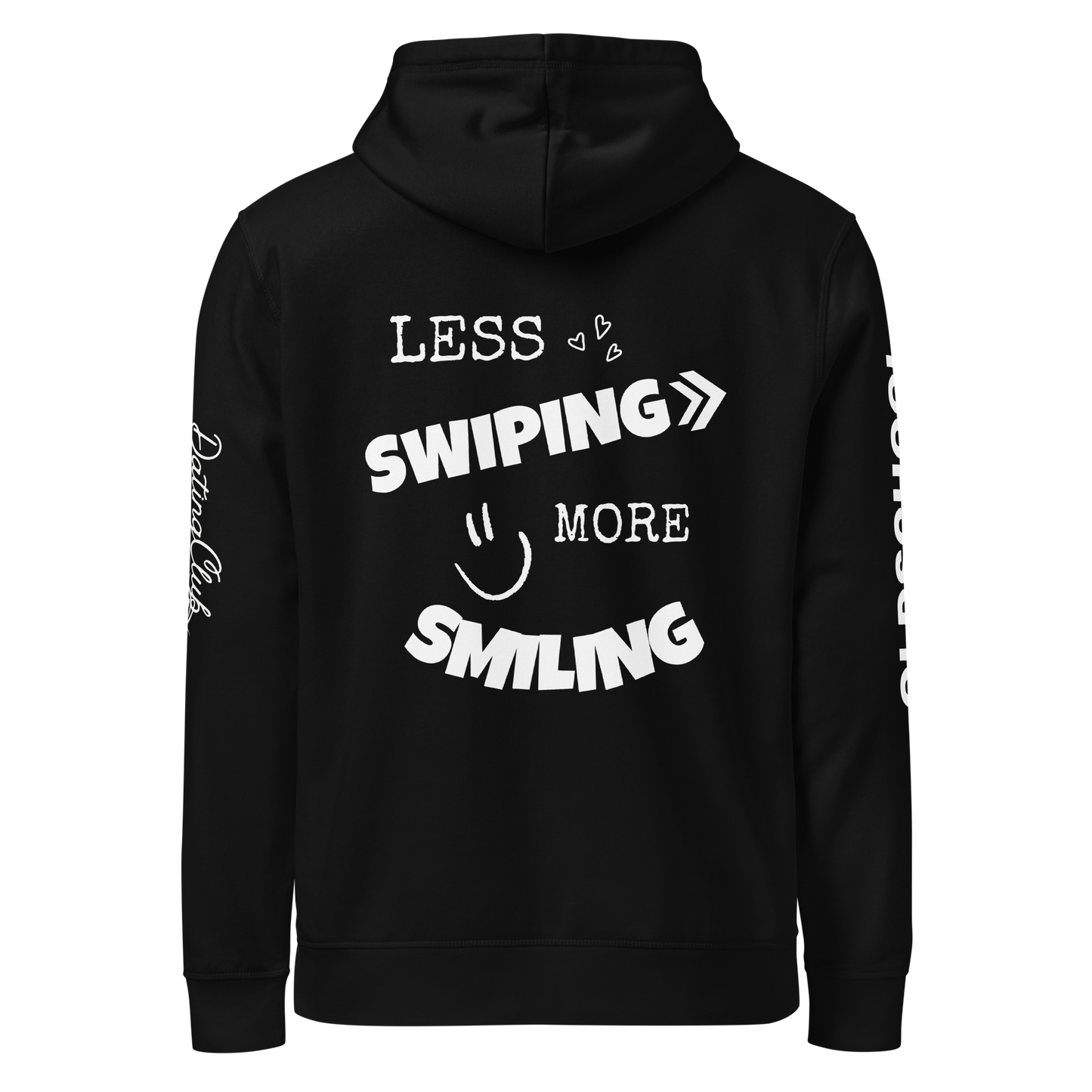 Less swiping more smiling - Basic Hoodie (Dark Edition)
