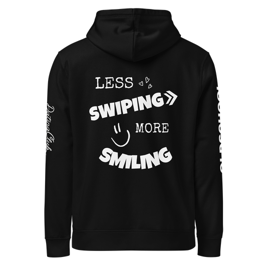 Less swiping more smiling - Basic Hoodie (Dark Edition)
