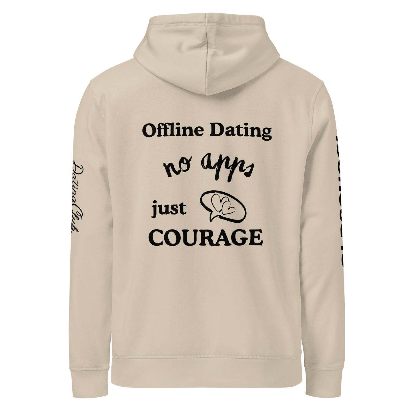 Offline Dating no apps just courage - Basic Hoodie (Light Edition)
