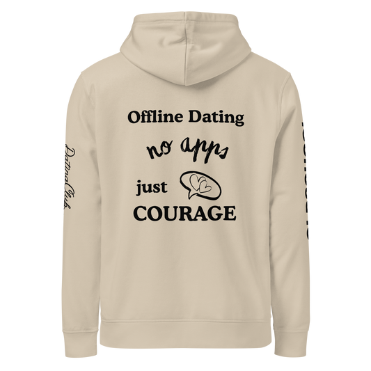 Offline Dating no apps just courage - Basic Hoodie (Light Edition)